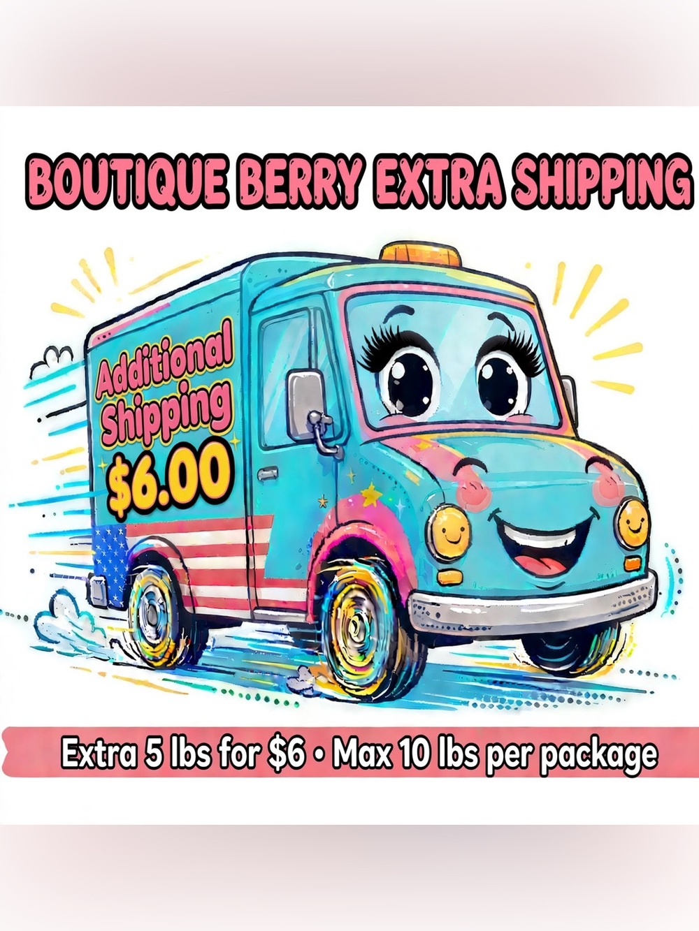 Cute Berry Extra Sticker - Teal Cartoon Truck $6